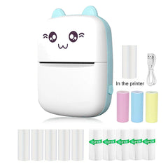 Mini Pocket Printer, Wireless BT Connection Thermal Printer For Photos Receipts Notes Memo Label Portable Inkless Gift Printer