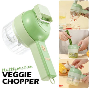 Multifunctional 4 In1 Electric Vegetable Cutter Slicer Garlic Mud Masher Garlic Chopper Cutting Pressing Mixer Food Slice
