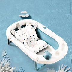 Portable Baby Bathtub Pad Adjustable Bath Tub Shower Cushion Newborn Support Seat Mat Foldable Baby Bath Seat Floating Water Pad