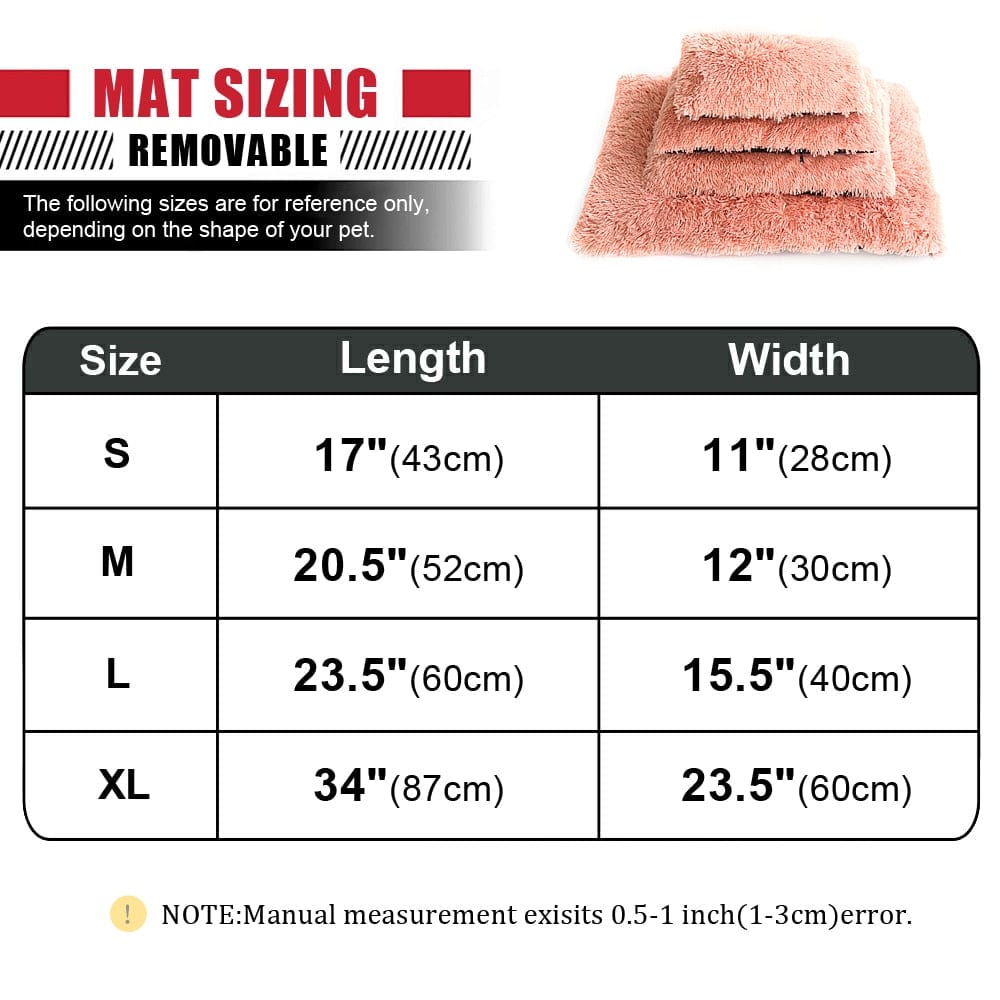 Long Plush Dog Bed Pet Cushion Blanket Soft Fleece Cat Cushion Puppy Chihuahua Sofa Mat Pad For Small Large Dogs - Wowza