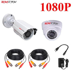 SIMICA1080P AHD Security Camera 2PCS2MP/5MP Bullet Kit Outdoor Weatherproof Housing 66ft Super Night Vision IR CCTV video Camera