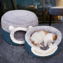 HOOPET Cat Bed House Soft Plush Kennel Puppy Cushion Small Dogs Cats Nest Winter Warm Sleeping Pet Dog Bed Pet Mat Supplies - Wowza
