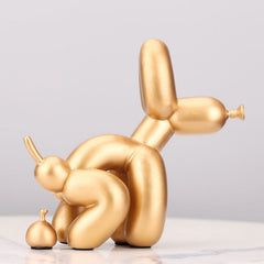 Creative Poop Balloon Dog Statue Home Decoration Modern nordic Cute Animal Resin Art Sculpture Crafts Desktop Decors Ornaments