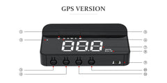 Head-Up Display GPS Auto Electronics HUD Projector Display Digital Car Speedometer