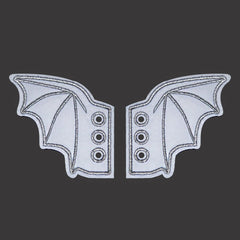 Personality PU Shoe DIY Accessories Bats Glitter Black Shoe Wings Ornament Show Halloween Party Fun Skate Shoes DIY Decorations