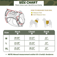 Military Tactical Dog Harness No Pull Working Pet Dog Durable Vest Reflective For Small Medium Large Dogs German Shepherd
