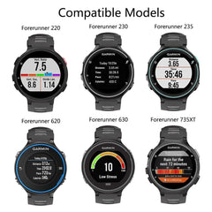 Watch Band For Garmin Forerunner 735XT 735/220/230/235/620/630, Soft Silicone Replacement Straps for Forerunner 235 Band