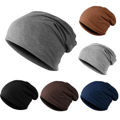 Mens Slouchy Beanies Hat For Man Male Autumn Spring Hip Hop Soft Cotton Skullcaps Outdoor Windproof Bonnet