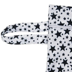 Travel PUL Wet Bags Baby Waterproof Cloth Diaper Bag Single Zipper Print Reusable Baby Nappy Wet Dry Bags Wetbags 25x20cm