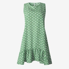 Summer Dress 2021 Women Ruffle Spring Street Sexy Casual Slim Thin Beach Party O Neck Mini Polka Dot Dress Vestidos De Fiesta