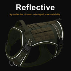 Military Tactical Dog Harness No Pull Working Pet Dog Durable Vest Reflective For Small Medium Large Dogs German Shepherd