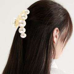Korean Acrylic Hair Claws Pearl Claw Clips For Woman Large Size Barrette Crab For Girl Shark Clip Fashion Hair Accessories