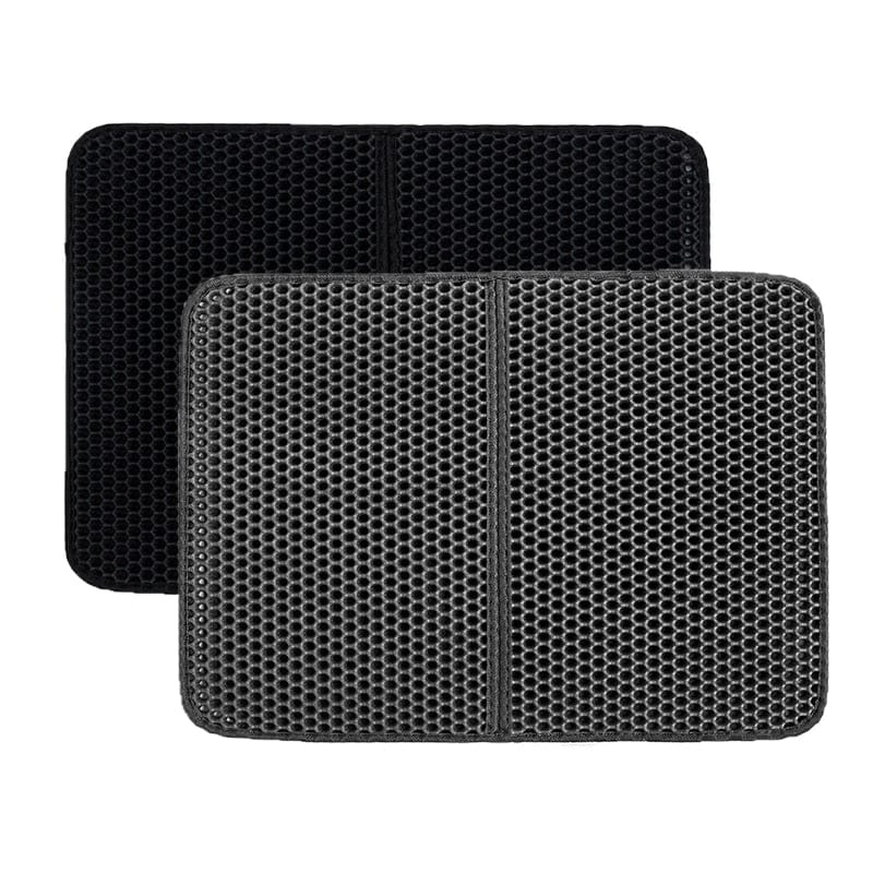 Pet kedi kumu matı su geçirmez EVA çift katmanlı kedi çöp yakalama Pet kum kabı Mat temiz ped ürünleri kediler aksesuarları - Wowza