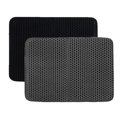 Pet kedi kumu matı su geçirmez EVA çift katmanlı kedi çöp yakalama Pet kum kabı Mat temiz ped ürünleri kediler aksesuarları - Wowza