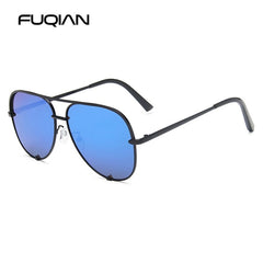 FUQIAN New Classic Metal Aviation Sunglasses Women Fashion Alloy Pilot Sun Glasses Men Gradient Lens Driving Shades Ladies UV400