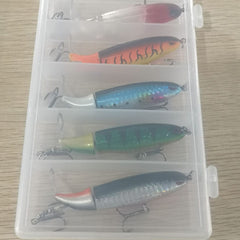 5PCS Topwater Fishing Lure Set/Whopper Bait with Box/Rotating Tail 13g 19g Pencil Popper Hard Bait Fishing