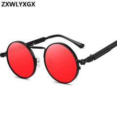 Vintage Punk Style Sunglasses Men Retro Round Metal Frame Women Sun Glasses Fashion Eyewear Gafas sol mujer UV400