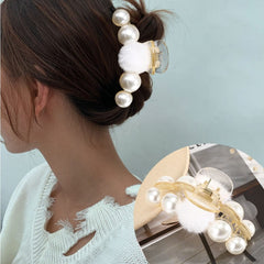Korean Acrylic Hair Claws Pearl Claw Clips For Woman Large Size Barrette Crab For Girl Shark Clip Fashion Hair Accessories