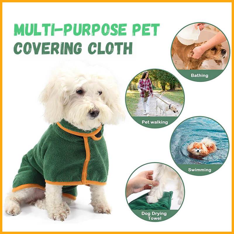 Dog Bathrobe Towel Bath Robe Pet Bathrobe Drying Coat Absorbent Towel For Large Medium Small Dog Super Fast Dry Soft Adjustable - Wowza