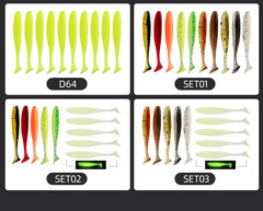 Easy Shiner Fishing Lures 50mm 65mm 75mm 100mm Wobblers Carp Fishing Soft Lures Silicone Artificial Plastic Baits