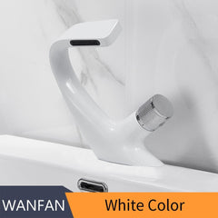 Basin Faucets Matte Black Modern Bathroom Mixer Tap Brass Washbasin Faucet Single Handle Single Hole Elegant Crane 855818