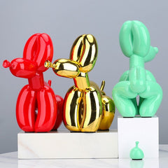 Creative Poop Balloon Dog Statue Home Decoration Modern nordic Cute Animal Resin Art Sculpture Crafts Desktop Decors Ornaments