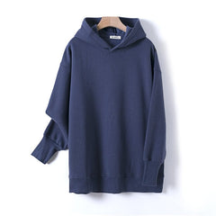 GCAROL Fall Winter Women Long Hooded Suits 80% Cotton Fleece Oversized Boyfriend Unisex Sweatshirt Elastic Waist Harem Pants