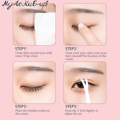 600Pcs/Box Big Eyelid Tape Sticker Double Fold Self Adhesive Eyelid Tape Stickers S/L Makeup Clear Beige Invisible Tool