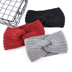 Women Headband Solid Color Elastic Hair Bands Twisted Knitted Turban Headwrap Winter Girls Hairband Fashion Hair Accessories