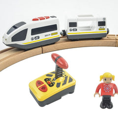 RC Electric Train Set With Carriage Sound and Light Express Truck FIT Wooden Track Children Electric Toy Kids Toys