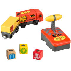 RC Electric Train Set With Carriage Sound and Light Express Truck FIT Wooden Track Children Electric Toy Kids Toys