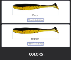 Easy Shiner Fishing Lures 50mm 65mm 75mm 100mm Wobblers Carp Fishing Soft Lures Silicone Artificial Plastic Baits
