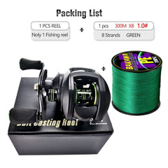 New Baitcasting Reel High Speed 8:1:1 Gear Ratio 17+1BB Fresh Saltwater Magnetic Brake System Ultralight Fishing ReeL 2000 Seri