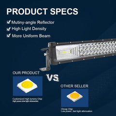 32"Or 42" inch 7D Led Bar Tri-Row Led Light Bar Work Light 4x4 Truck ATV Car Off road Driving Light Bar 12V