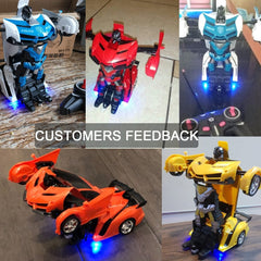 RC Car Transformation Robots Sports Vehicle Model Drift Car Toys Cool Deformation Car Kids Toys Gifts For Boys