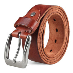MEDYLA Men Top Layer Leather Casual High Quality Belt Vintage Design Pin Buckle Genuine Leather Belts For Men Original Cowhide