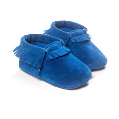 Baywell PU Suede Leather Newborn Baby Moccasins Shoes Soft Soled Non-slip Crib First Walker