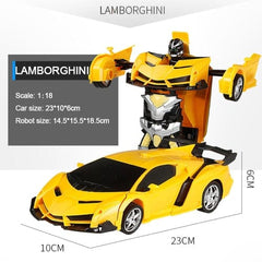 RC Car Transformation Robots Sports Vehicle Model Drift Car Toys Cool Deformation Car Kids Toys Gifts For Boys