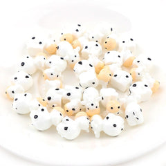 Mini 50pc AnimalResin Duck Rabbit Cows Flat Back DIY Miniature Artificial Hand Painted Resin Cabochon Craft Play Doll House Toy