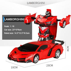 RC Car Transformation Robots Sports Vehicle Model Drift Car Toys Cool Deformation Car Kids Toys Gifts For Boys