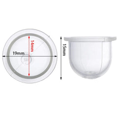 10PC White Transparent Fuel Pump Carburetor Oil Bubble Primer Bulb Chainsaws Trimmer Brush Cutter Eradicator Clear Tool 14-19mm