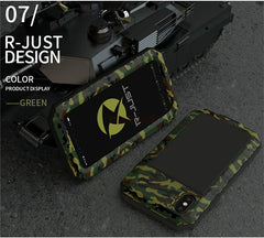 Armor Heavy Duty Protection Case for iPhone 7 8 Plus XR X Xs 11 12 13 Pro Max 14 15 Plus SE SE2 360 Metal Tank Shockproof Cover