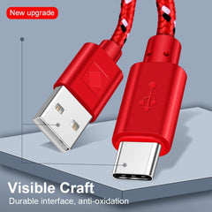 USB Type C Cable for Samsung Galaxy S10 9 Fast Charging Data Cable for Huawei Mate 20 Pro Mobile Phone Charger Cord USB-C