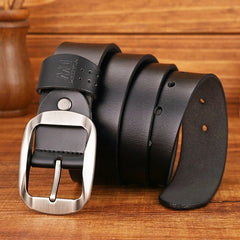 MEDYLA Men' Belt High Quality Genuine Leather Luxury Strap Classic Vintage Alloy Pin Buckle Male Belt Jeans Belt for Men SM03
