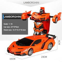 RC Car Transformation Robots Sports Vehicle Model Drift Car Toys Cool Deformation Car Kids Toys Gifts For Boys