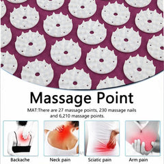 Acupressure Mat Massage Relieve Stress Back Body Pain Spike Cushion Yoga Acupuncture Mat