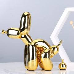 Creative Poop Balloon Dog Statue Home Decoration Modern nordic Cute Animal Resin Art Sculpture Crafts Desktop Decors Ornaments