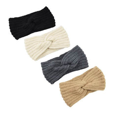 Women Headband Solid Color Elastic Hair Bands Twisted Knitted Turban Headwrap Winter Girls Hairband Fashion Hair Accessories
