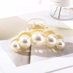 Korean Acrylic Hair Claws Pearl Claw Clips For Woman Large Size Barrette Crab For Girl Shark Clip Fashion Hair Accessories