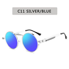 Vintage Punk Style Sunglasses Men Retro Round Metal Frame Women Sun Glasses Fashion Eyewear Gafas sol mujer UV400